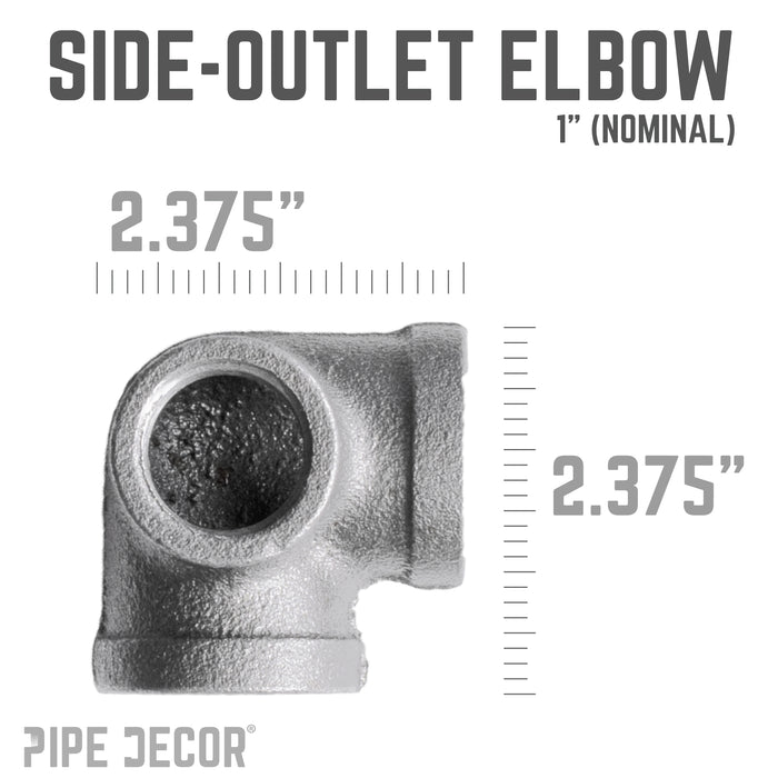 1 in. Black Side Outlet Elbow