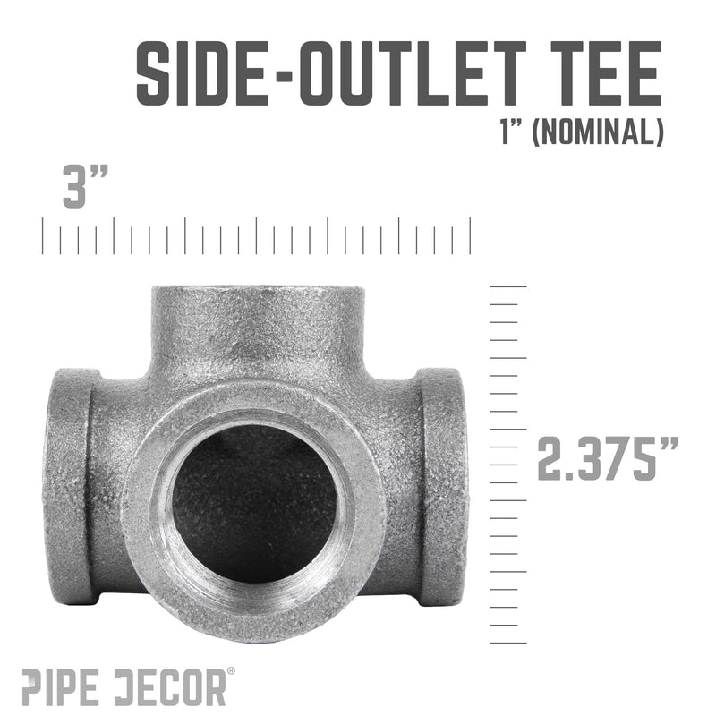 1 in. Black Side Outlet Tee
