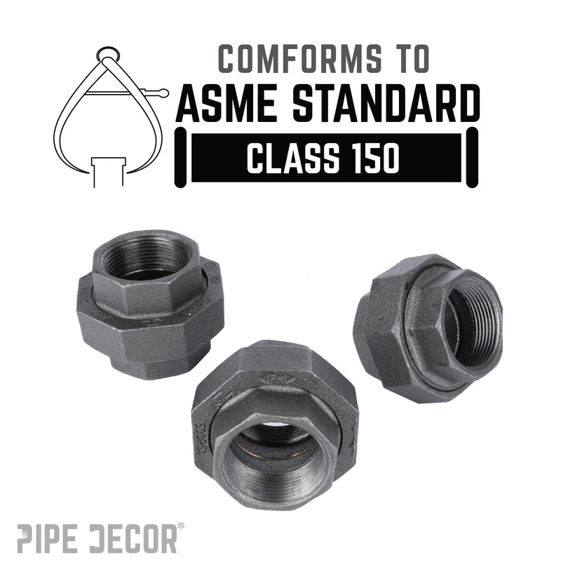 1 1/2 in. Black Union