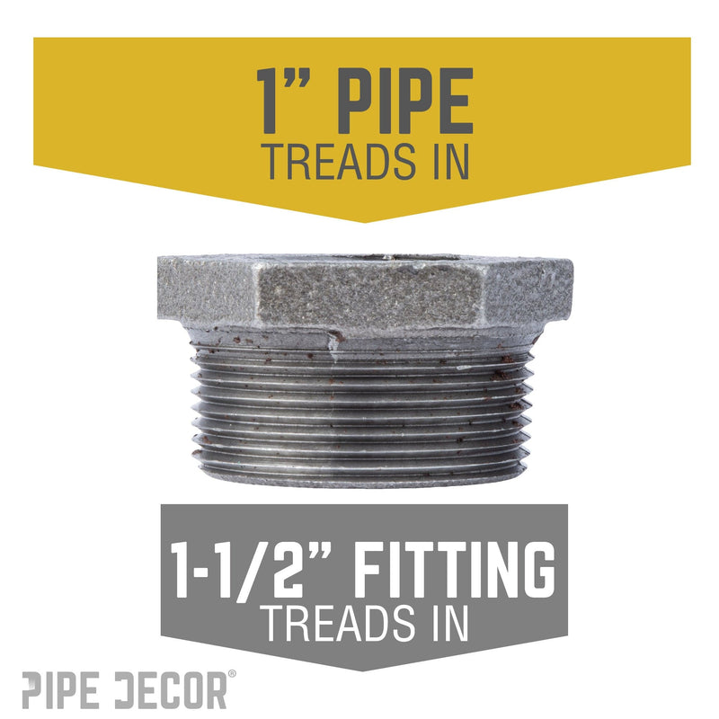 1 1/2 in. x 1 in. Black Bushing