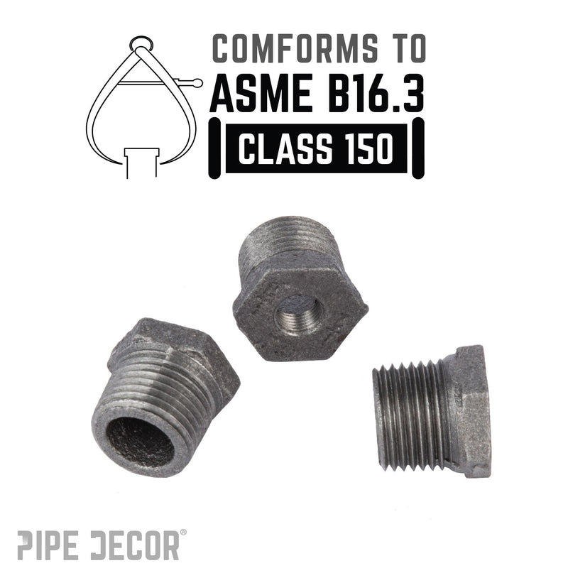 Buje negro de 1/2 pulg. x 1/8 pulg.