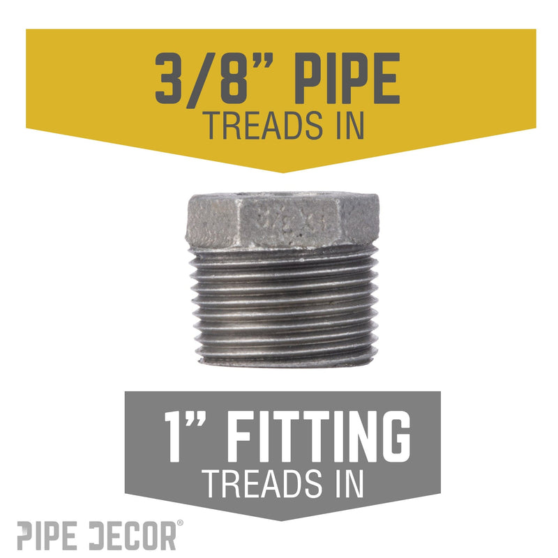 Bague noire de 1 po x 3/8 po