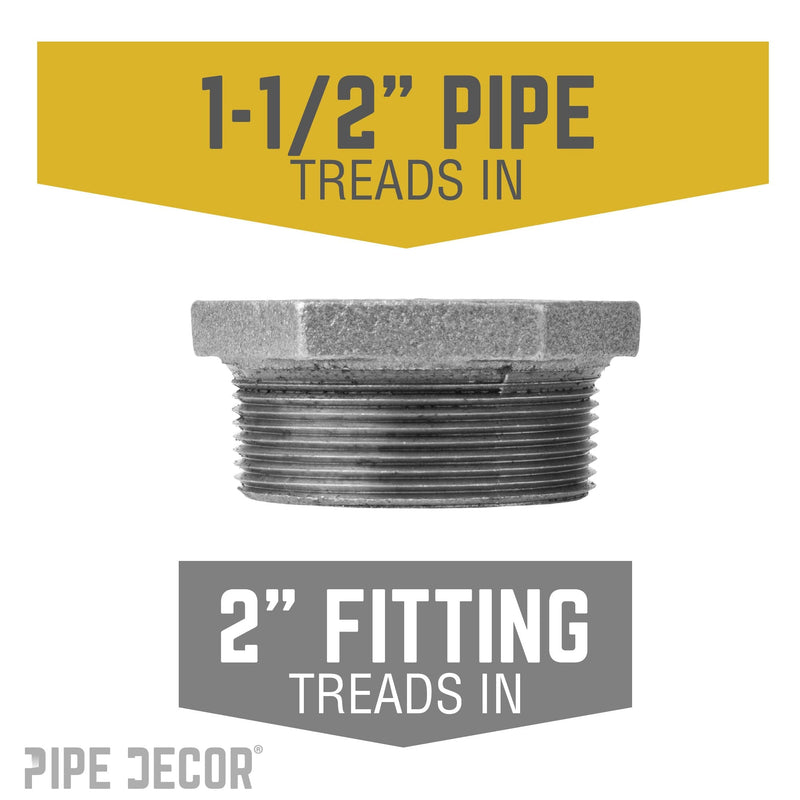 Bague noire de 2 po x 1 1/2 po