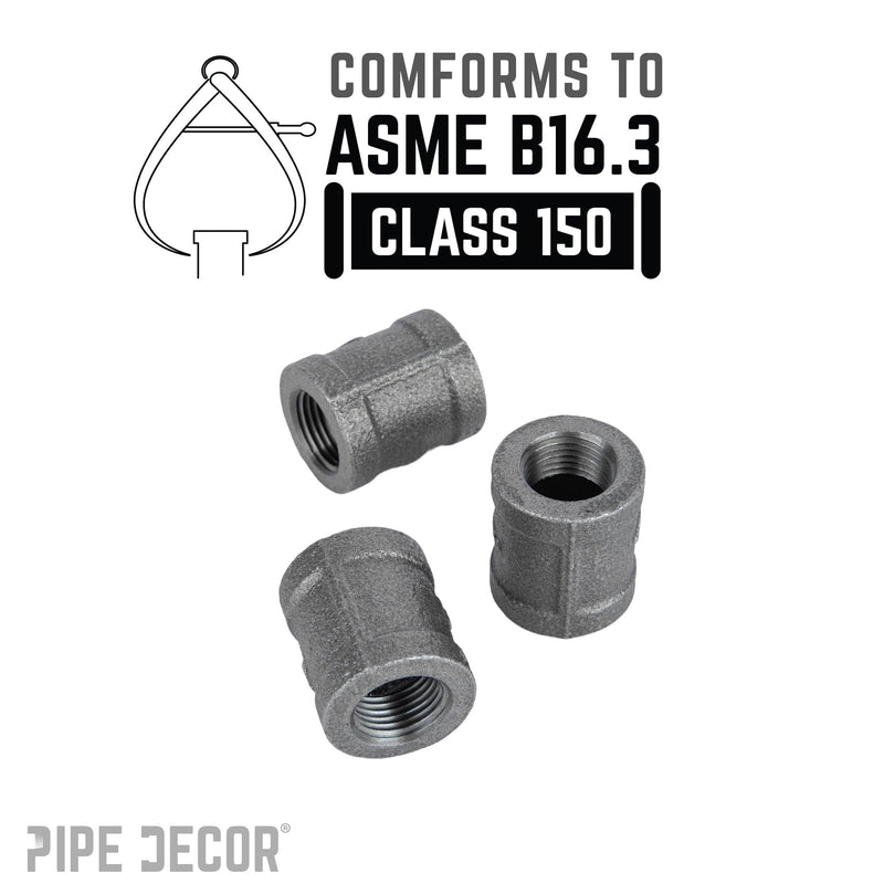 1/4 in. Black Coupling