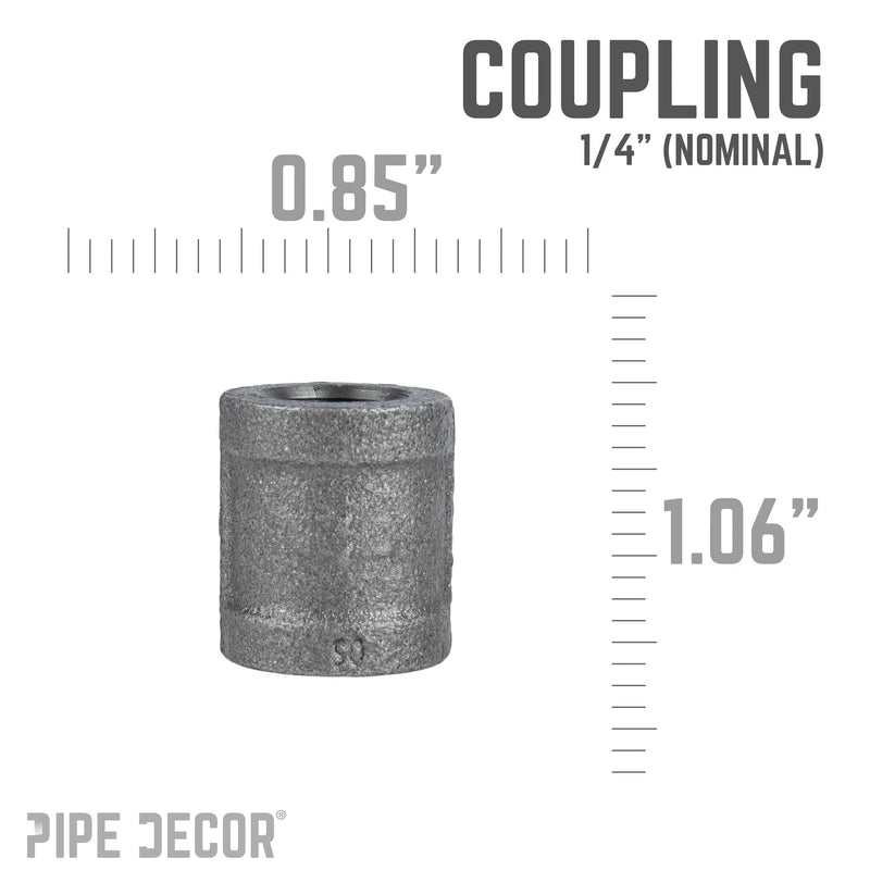1/4 in. Black Coupling
