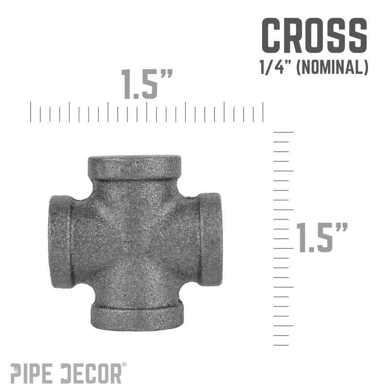 1/4 in. Black Cross
