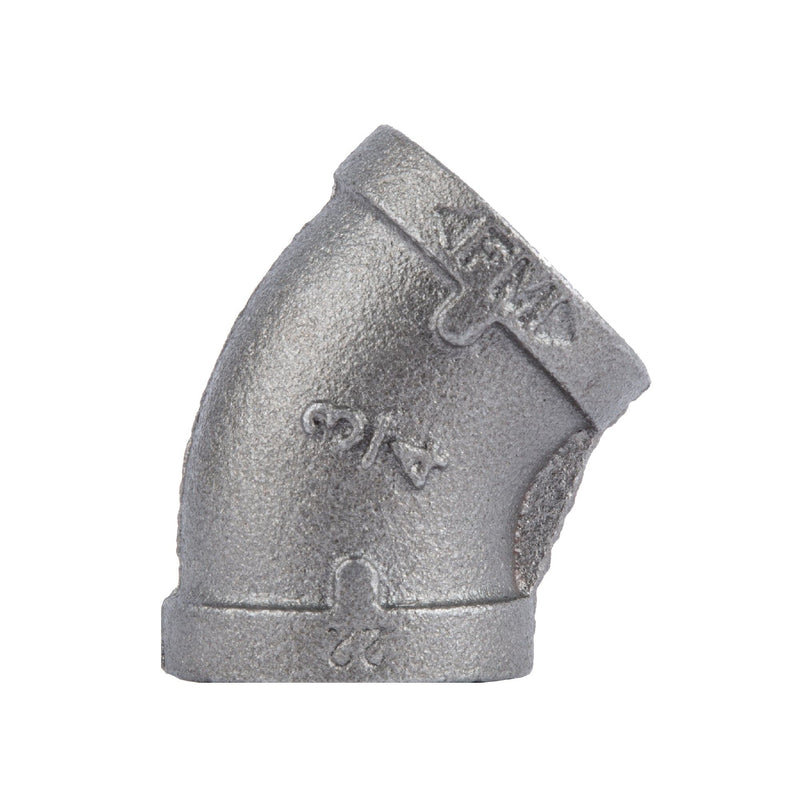 Codo de 45 grados negro de 3/4 pulg.