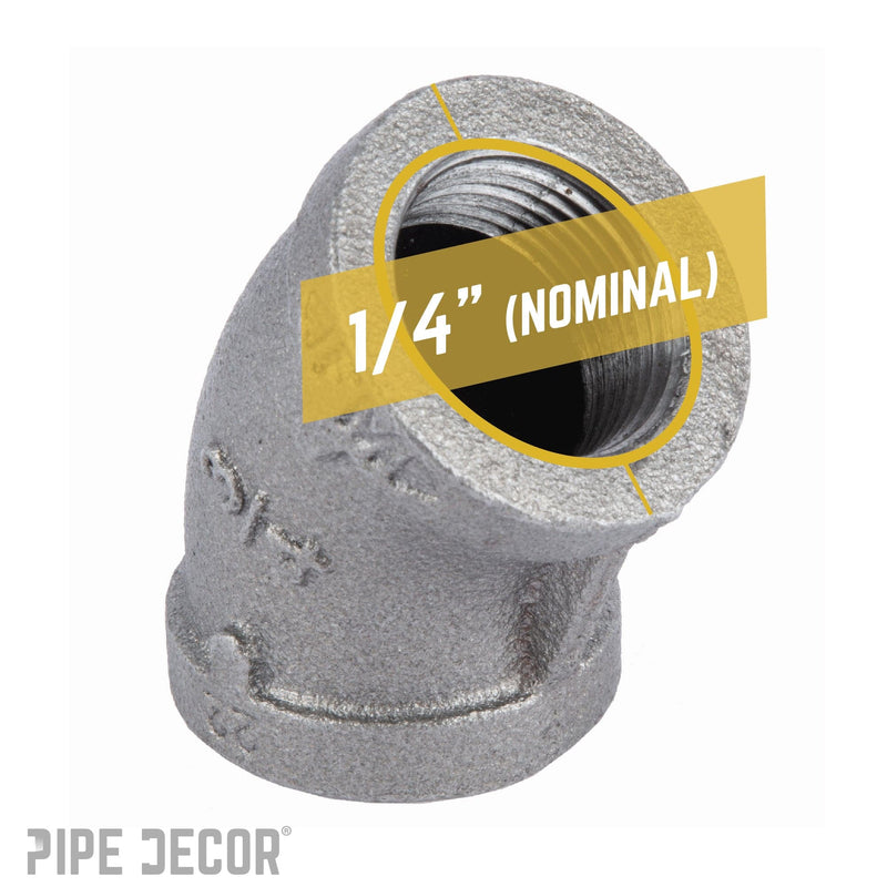 Codo de 45 grados negro de 3/4 pulg.