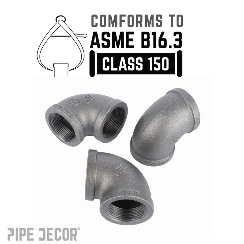 1 1/2 in. Black 90 Degree Elbow