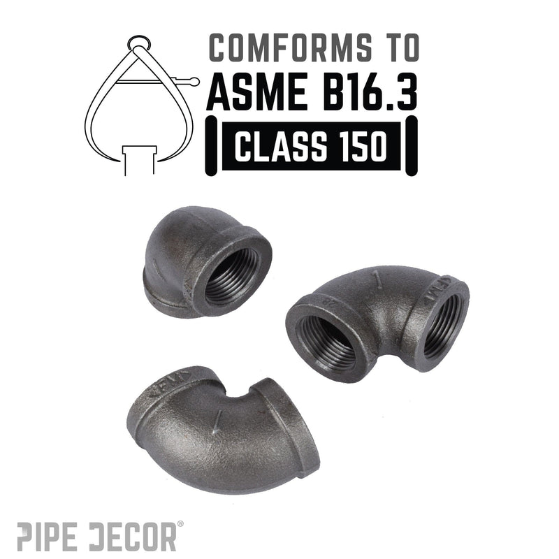 1 in. Black 90 Degree Elbow