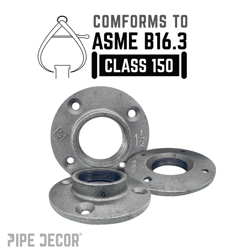 1 1/2 in. Black Floor Flange