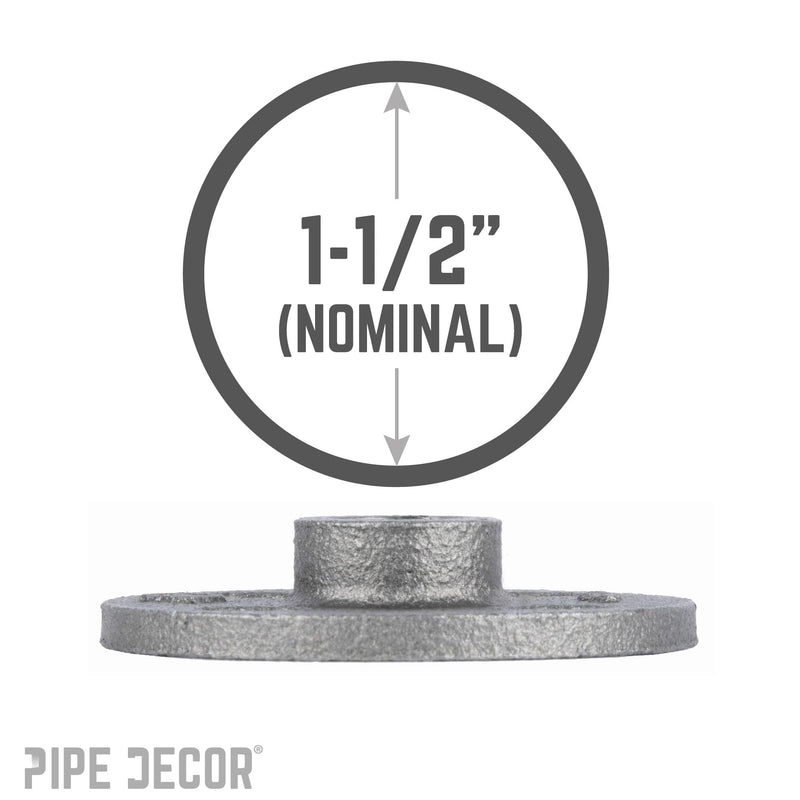 1 1/2 in. Black Floor Flange
