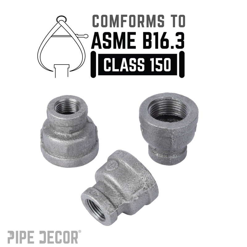 1 1/4 in. x 1/2 in. Black Reducing Coupling