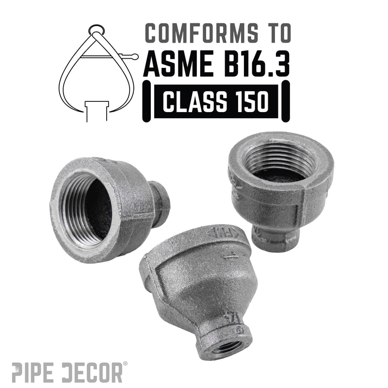 1 in. x 1/4 in. Black Reducing Coupling