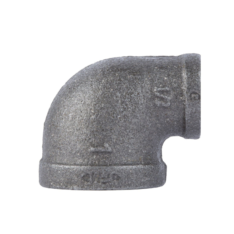 Codo reductor negro de 1 pulg. x 1/2 pulg.