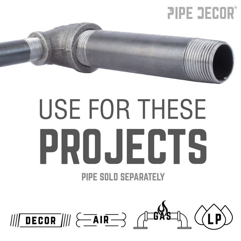 Codo reductor negro de 1 pulg. x 1/2 pulg.