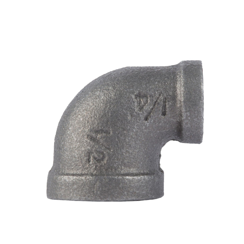 Coude réducteur noir 1/2 po x 1/4 po