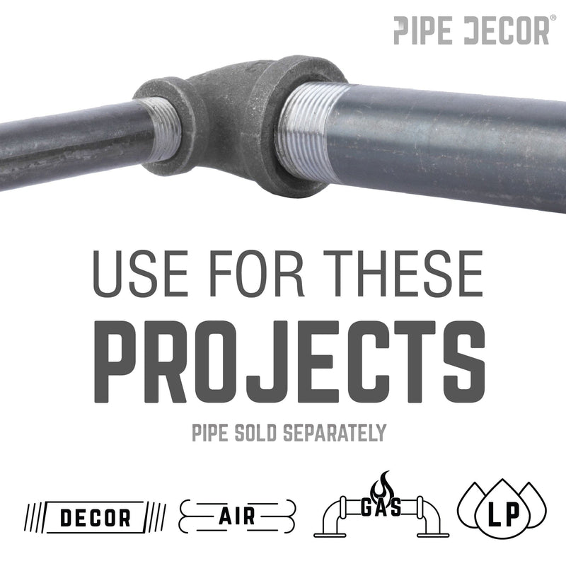 Codo reductor negro de 3/4 pulg. x 3/8 pulg.