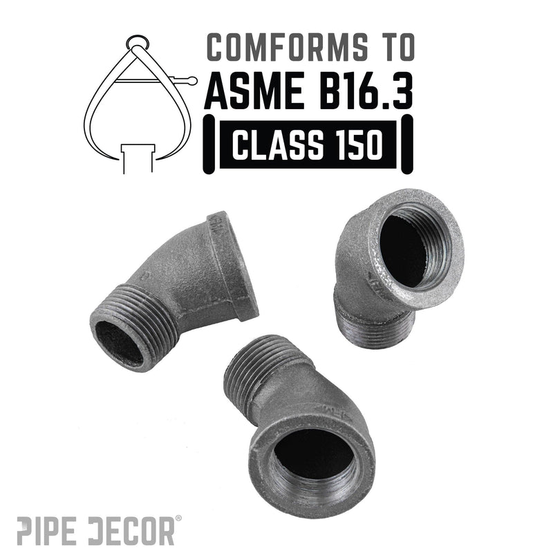 1/4 in. Black 45 Degree Street Elbow