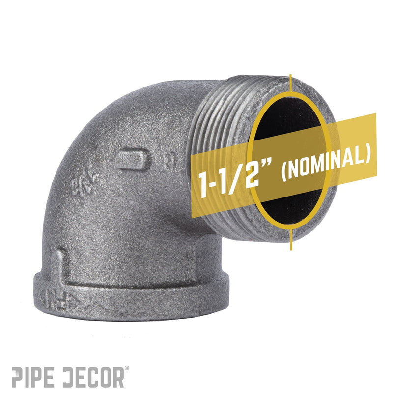 1 1/2 in. Black 90 Degree Street Elbow