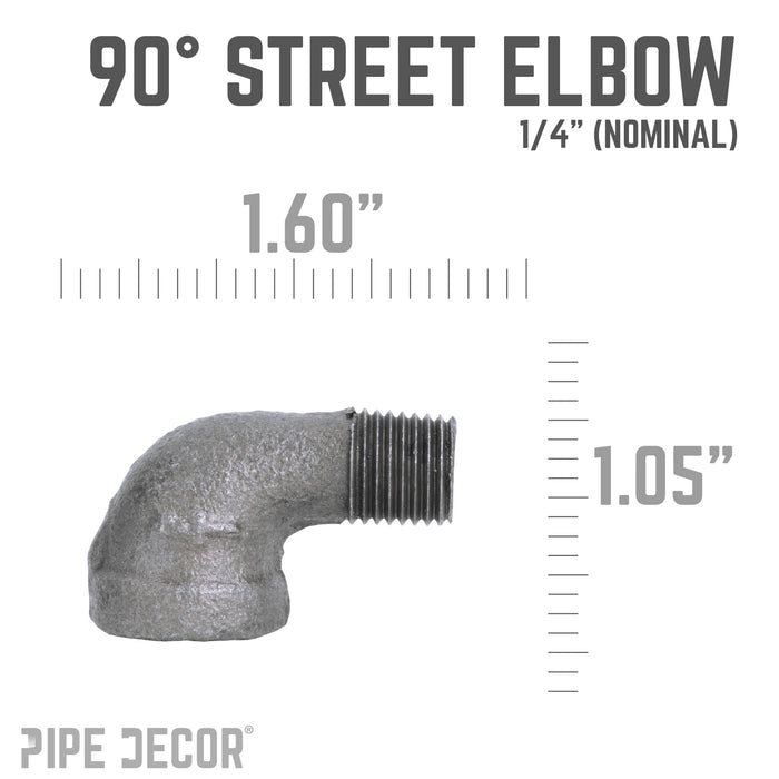 1/4 in. Black 90 Degree Street Elbow