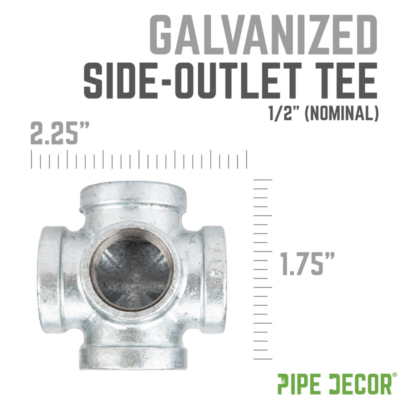 1/2 in. Galvanized Iron Side Outlet Tee