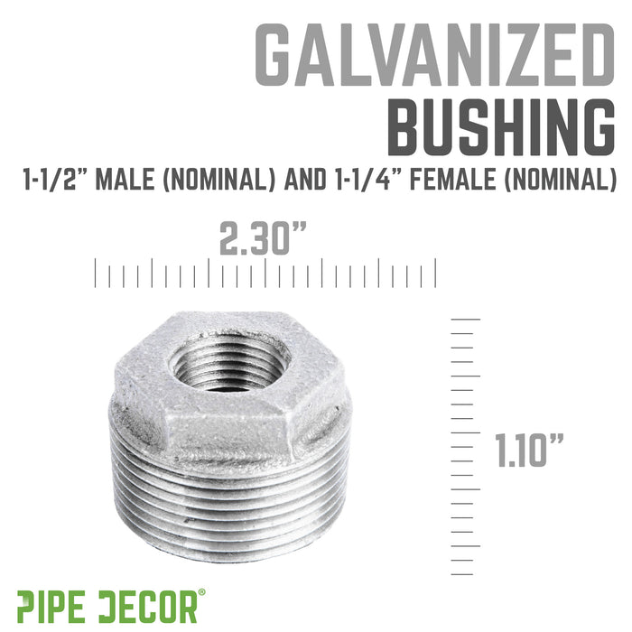 1 1/2 in. x 1 1/4 in. Galvanized Iron Bushing