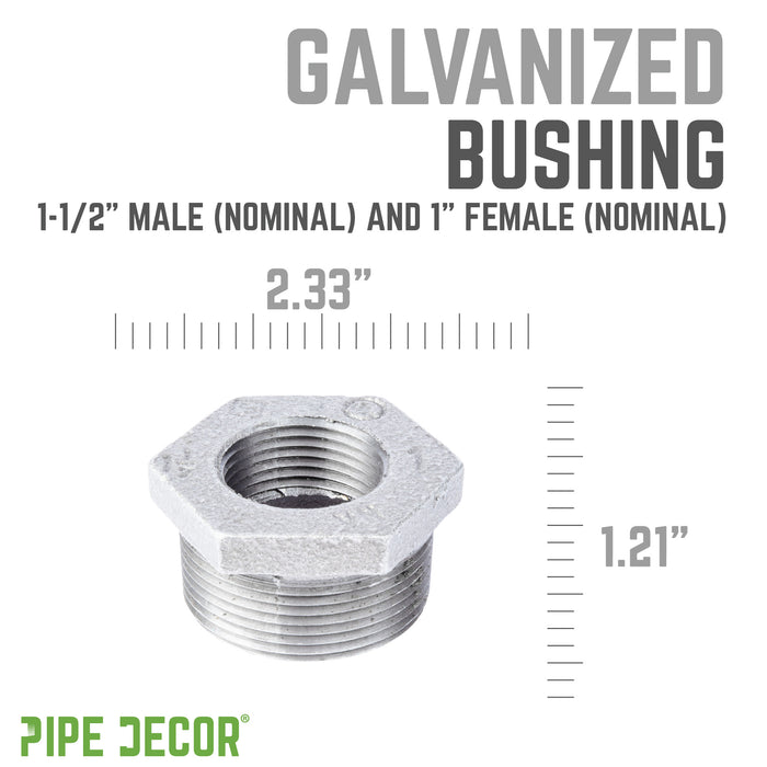 1 1/2 in. x 1 in. Galvanized Iron Bushing