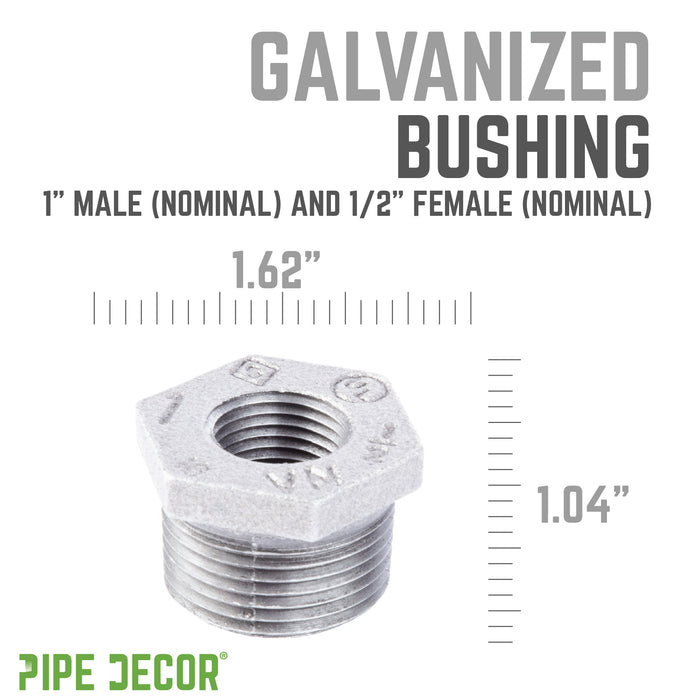 1 in. x 1/2 in. Galvanized Iron Bushing
