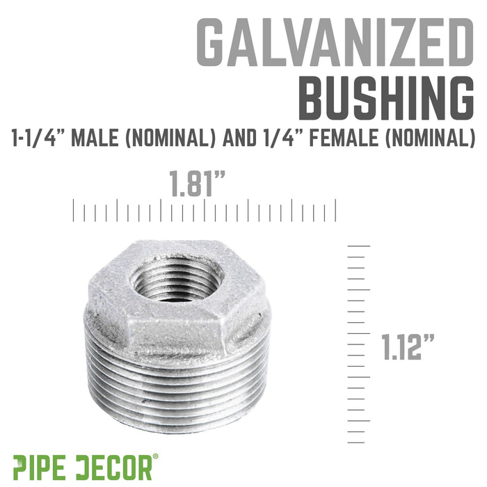 1 1/4 in. x 1/4 in. Galvanized Iron Bushing