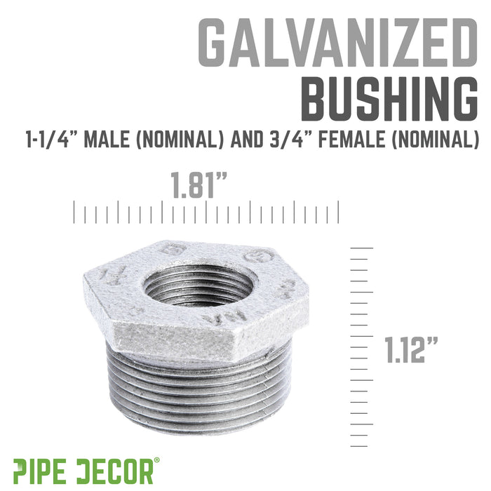 1 1/4 in. x 3/4 in. Galvanized Iron Bushing