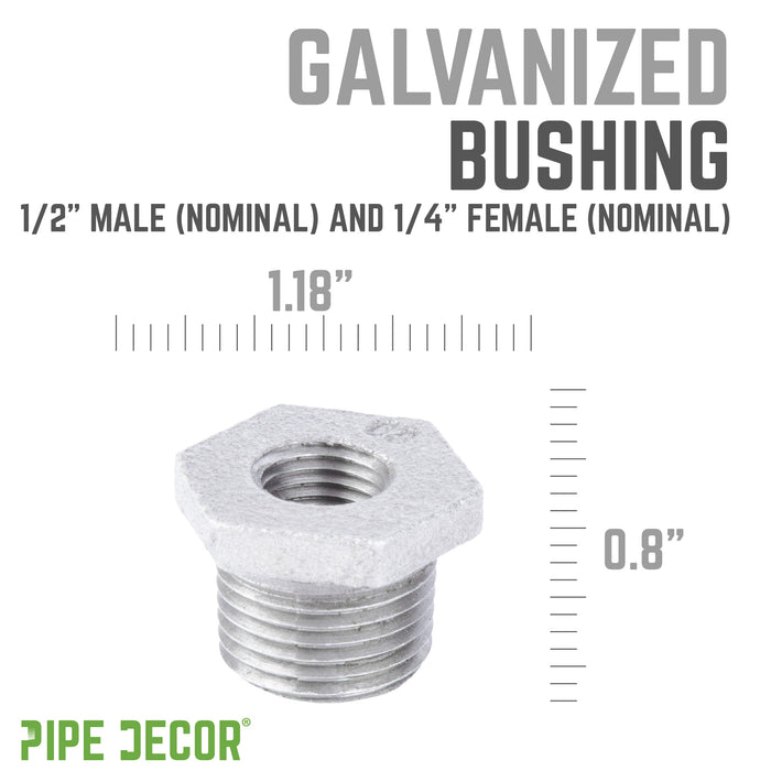 1/2 in. x 1/4 in. Galvanized Iron Bushing