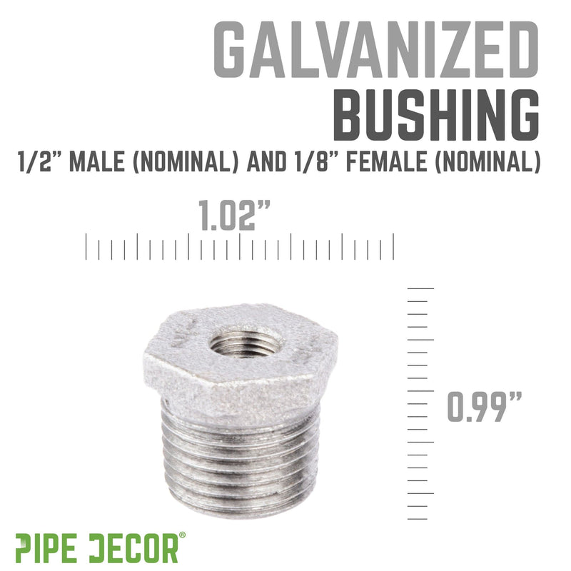 Buje de hierro galvanizado de 1/2 pulg. x 1/8 pulg.
