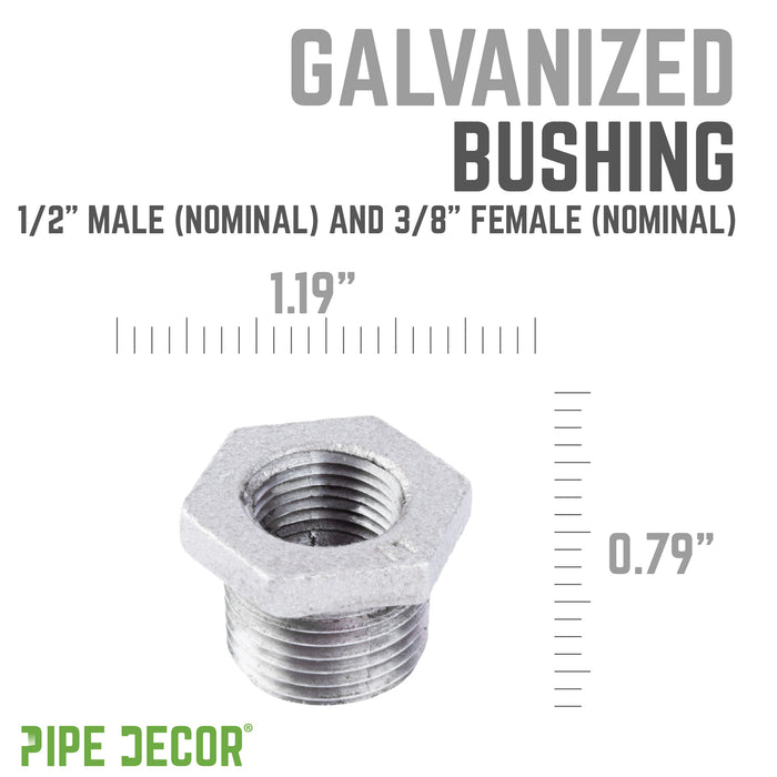 1/2 in. x 3/8 in. Galvanized Iron Bushing