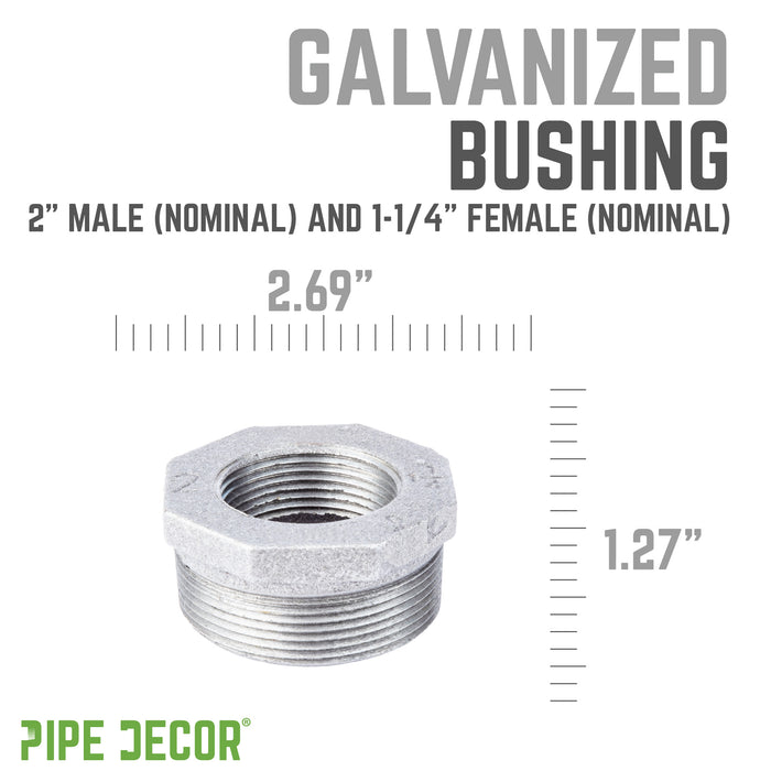 2 in. x 1 1/4 in. Galvanized Iron Bushing