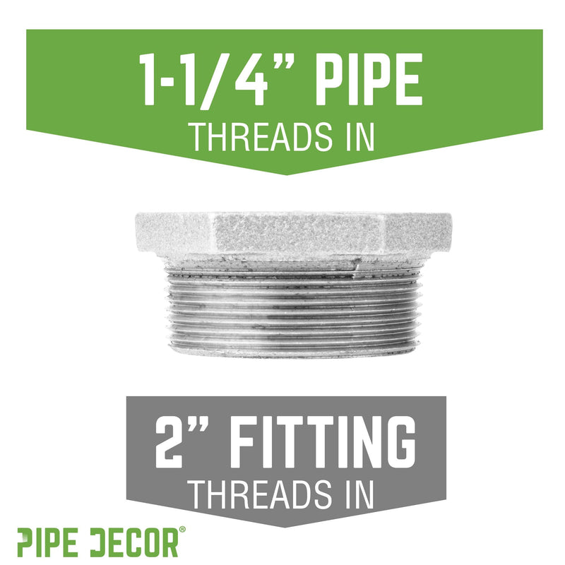 2 in. x 1 1/4 in. Galvanized Iron Bushing