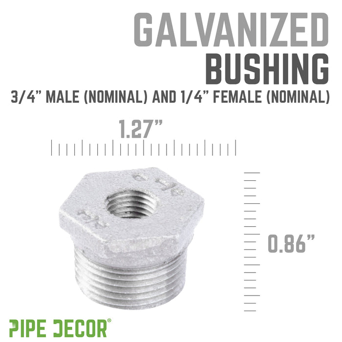 3/4 in. x 1/4 in. Galvanized Iron Bushing