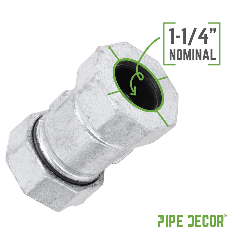 1 1/4 in. Galvanized Iron Compression Coupling