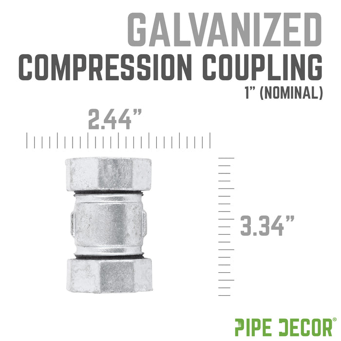 1 in. Galvanized Iron Compression Coupling