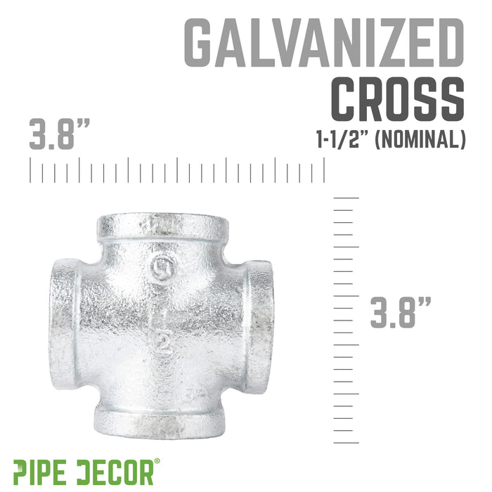 1 1/2 in. Galvanized Iron Cross