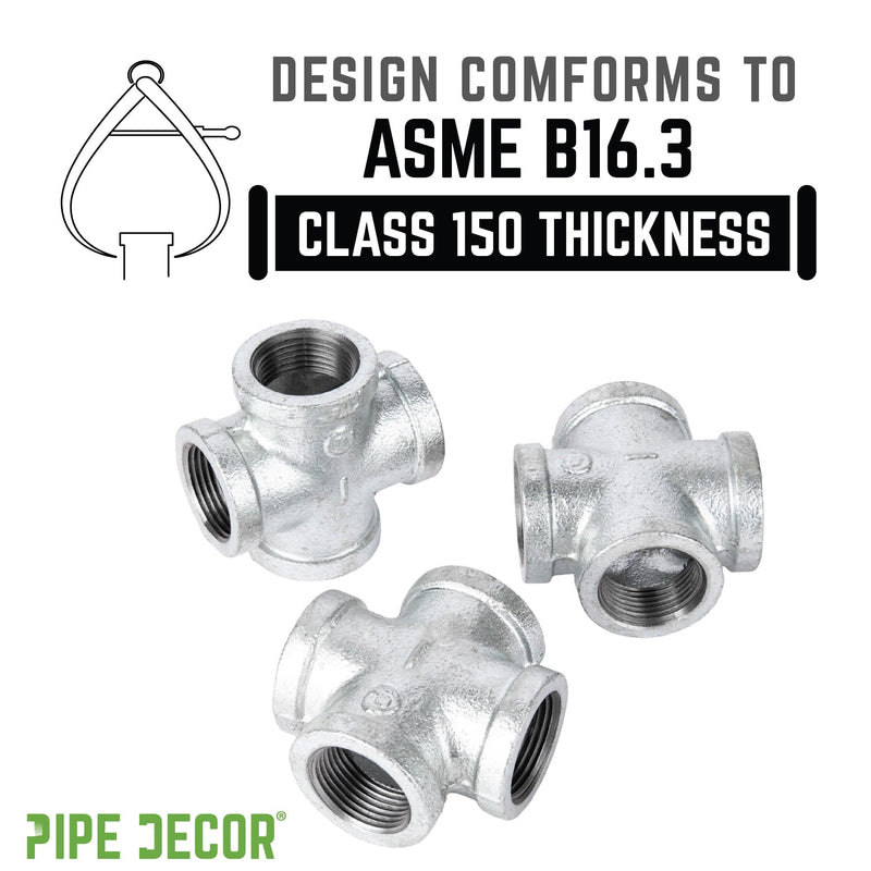 1 in. Galvanized Iron Cross