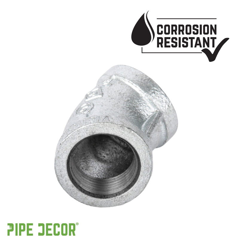 1 1/2 in.  Galvanized Iron 45 Degree Elbow