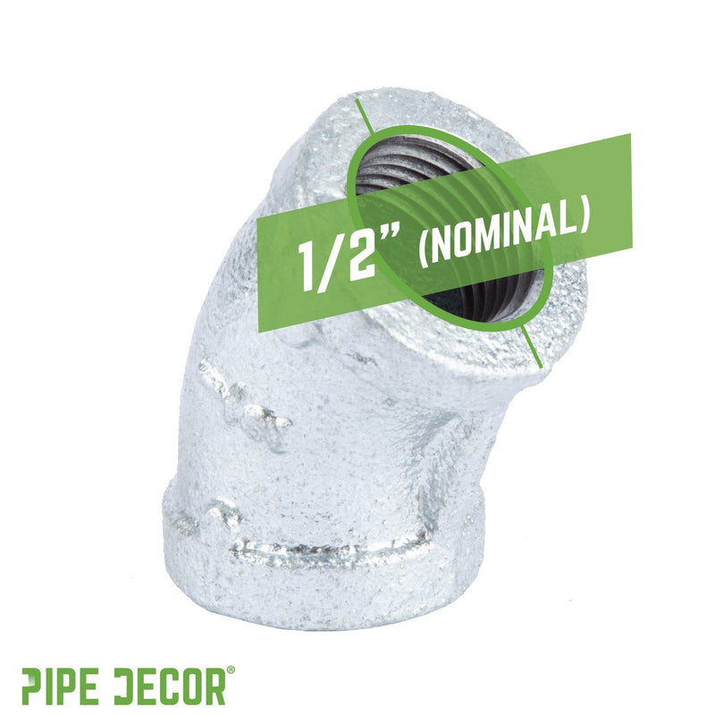 1/2 in. Galvanized Iron 45 Degree Elbow