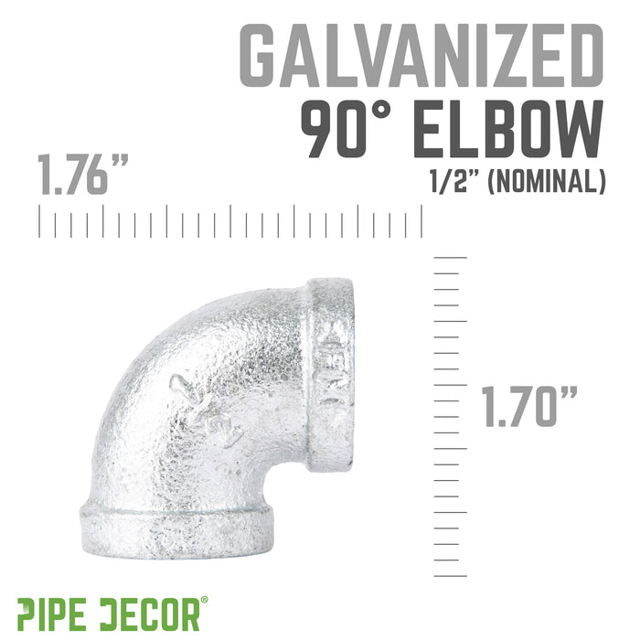 1/2 in. Galvanized Iron 90 Degree Elbow