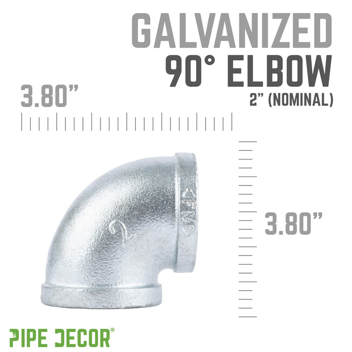 2 in. Galvanized Iron 90 Degree Elbow