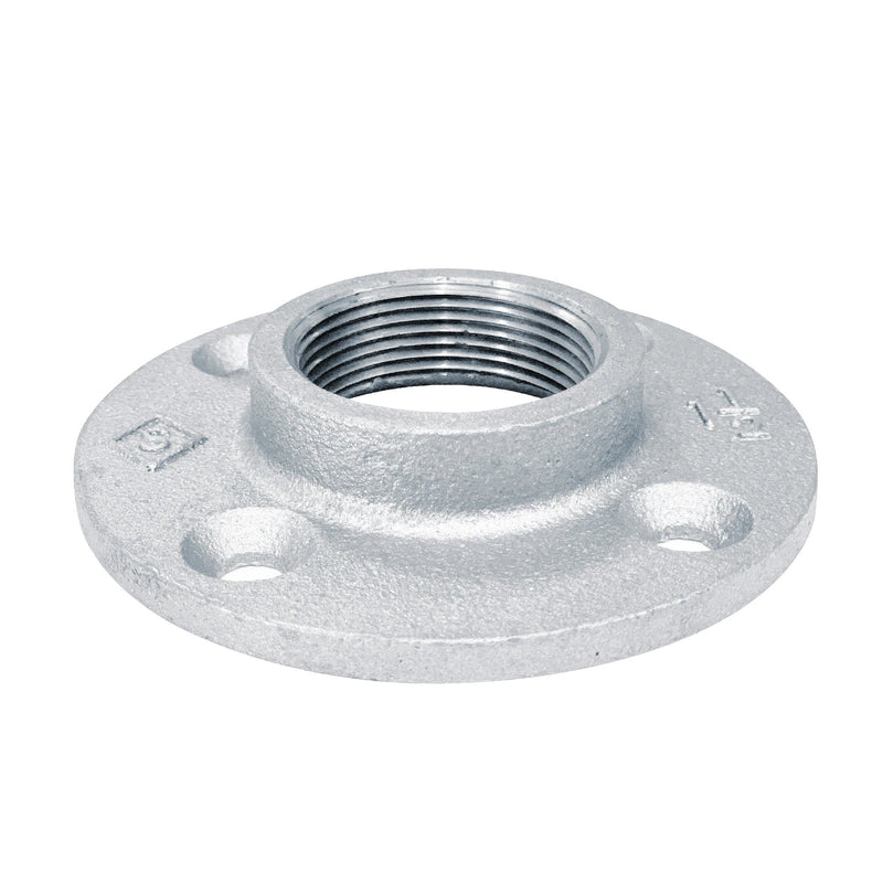 Brida de piso de hierro galvanizado de 1 1/2 pulg.