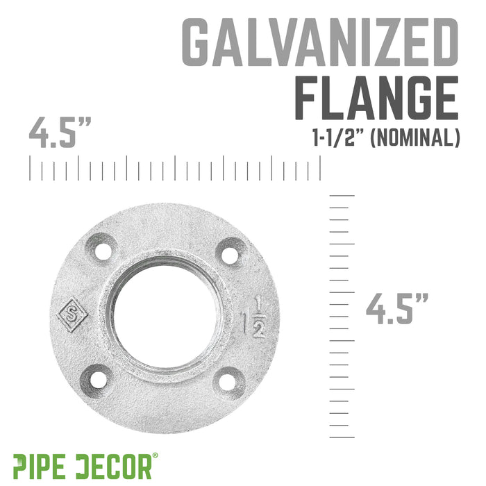 1 1/2 in. Galvanized Iron Floor Flange