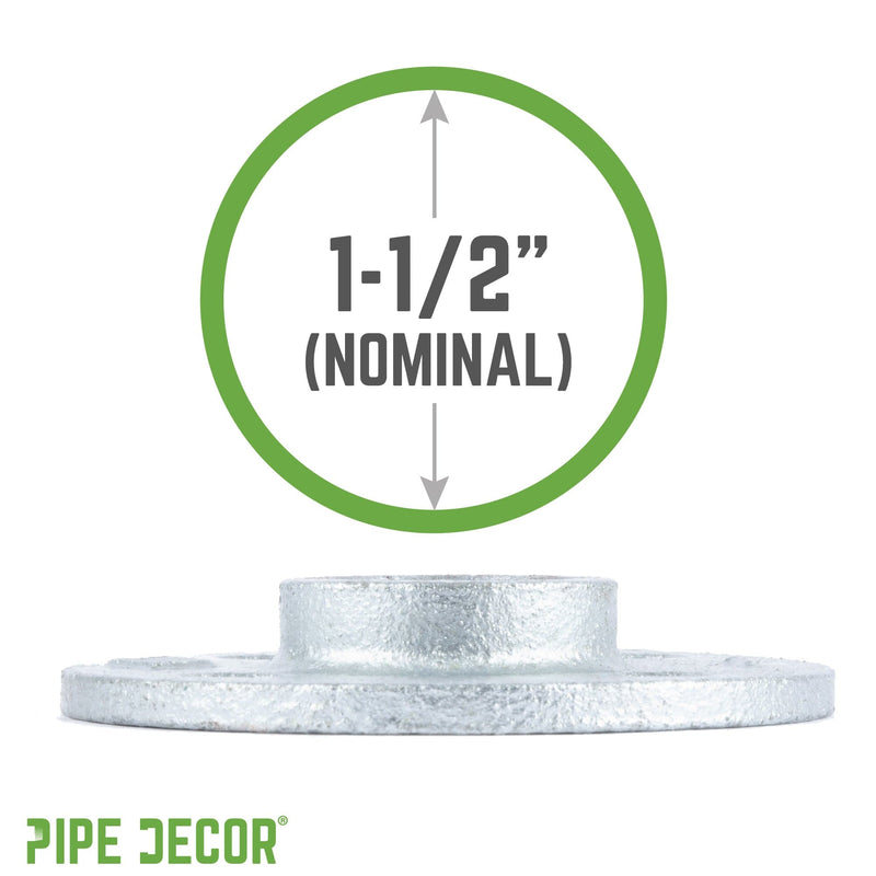 Brida de piso de hierro galvanizado de 1 1/2 pulg.