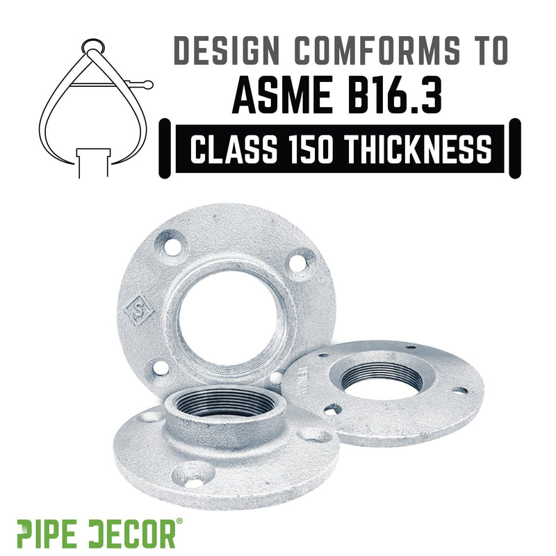 1 1/4 in.  Galvanized Iron Floor Flange