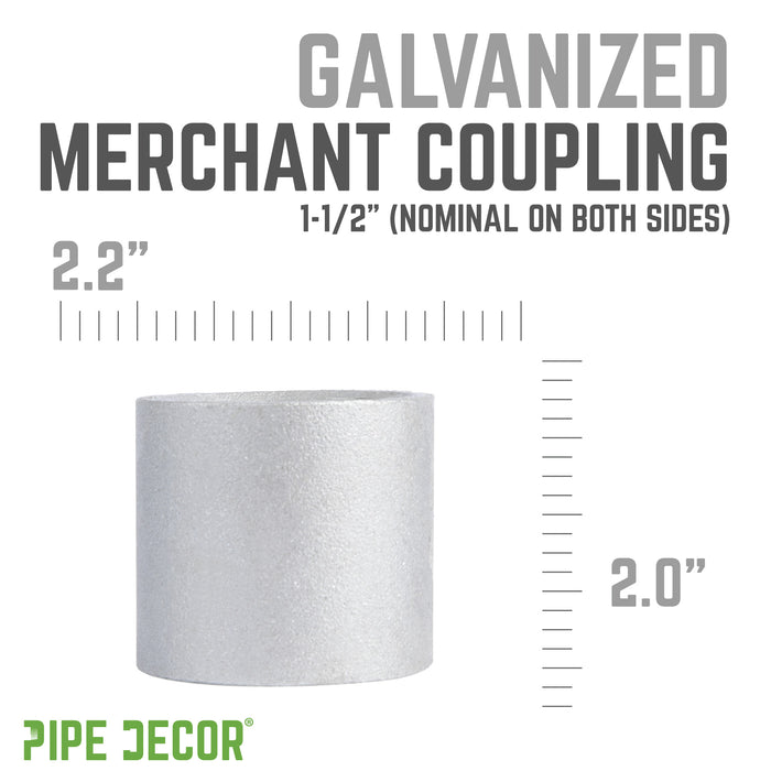 1 1/2 in. Galvanized Steel Merchant Coupling